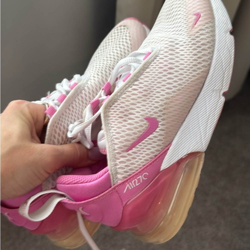 Nike Women's Air Max Pink and White Athletic Shoes